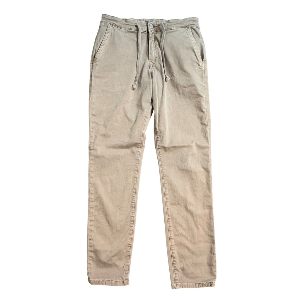 DL1961 Jay Track Chino Pants Mens 31 Tan Beige Drawstring Stretch Tapered Twill